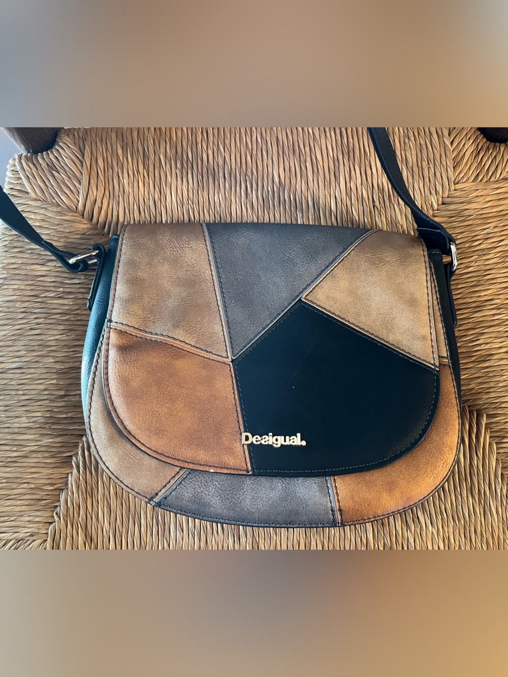 Desigual Bols Ares Varsovia Patchwork Crossbody Bag purse